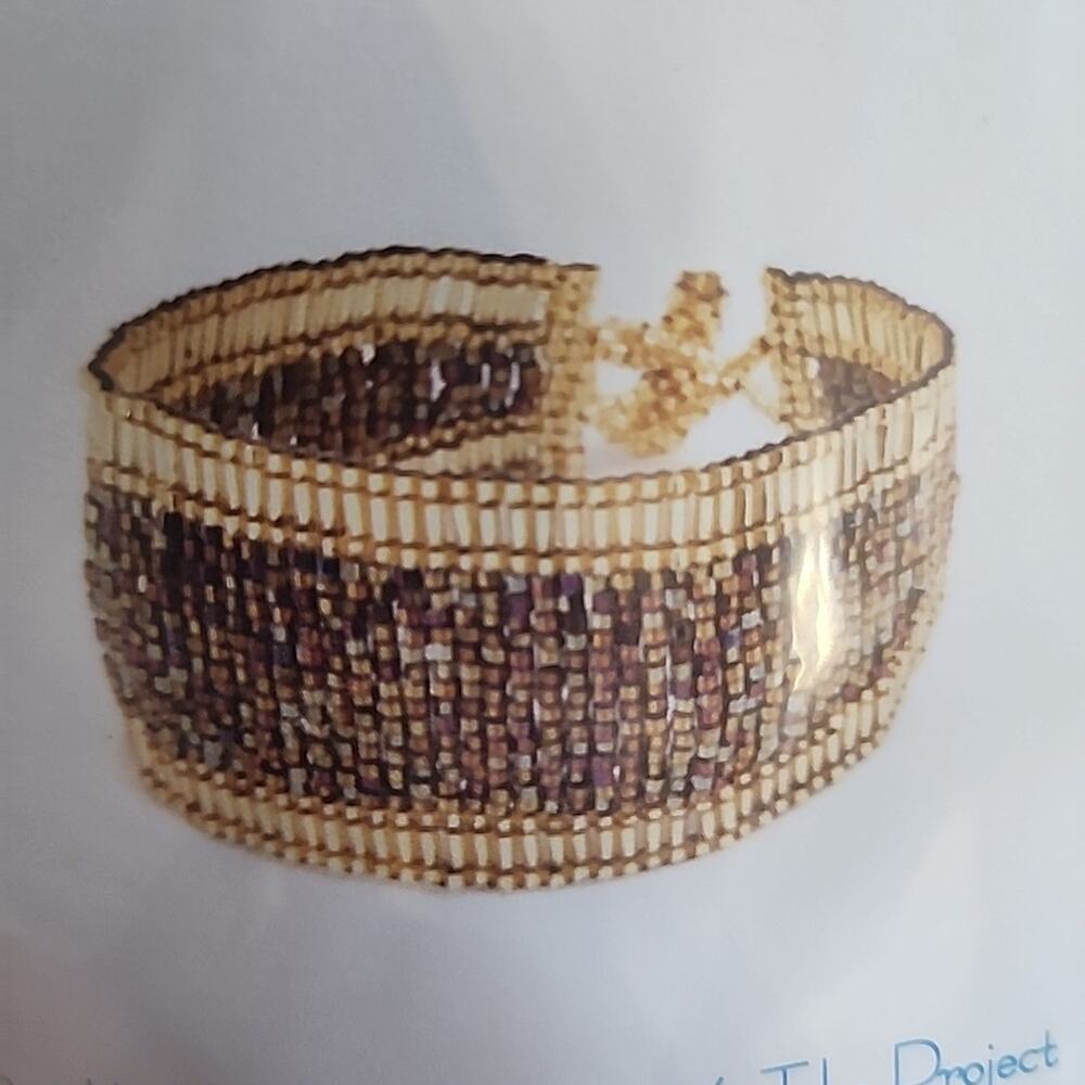 Designer Beading KIT Sleek Bracelet Gold Jill Wiseman 7.5 2013 YouTube Tutorial